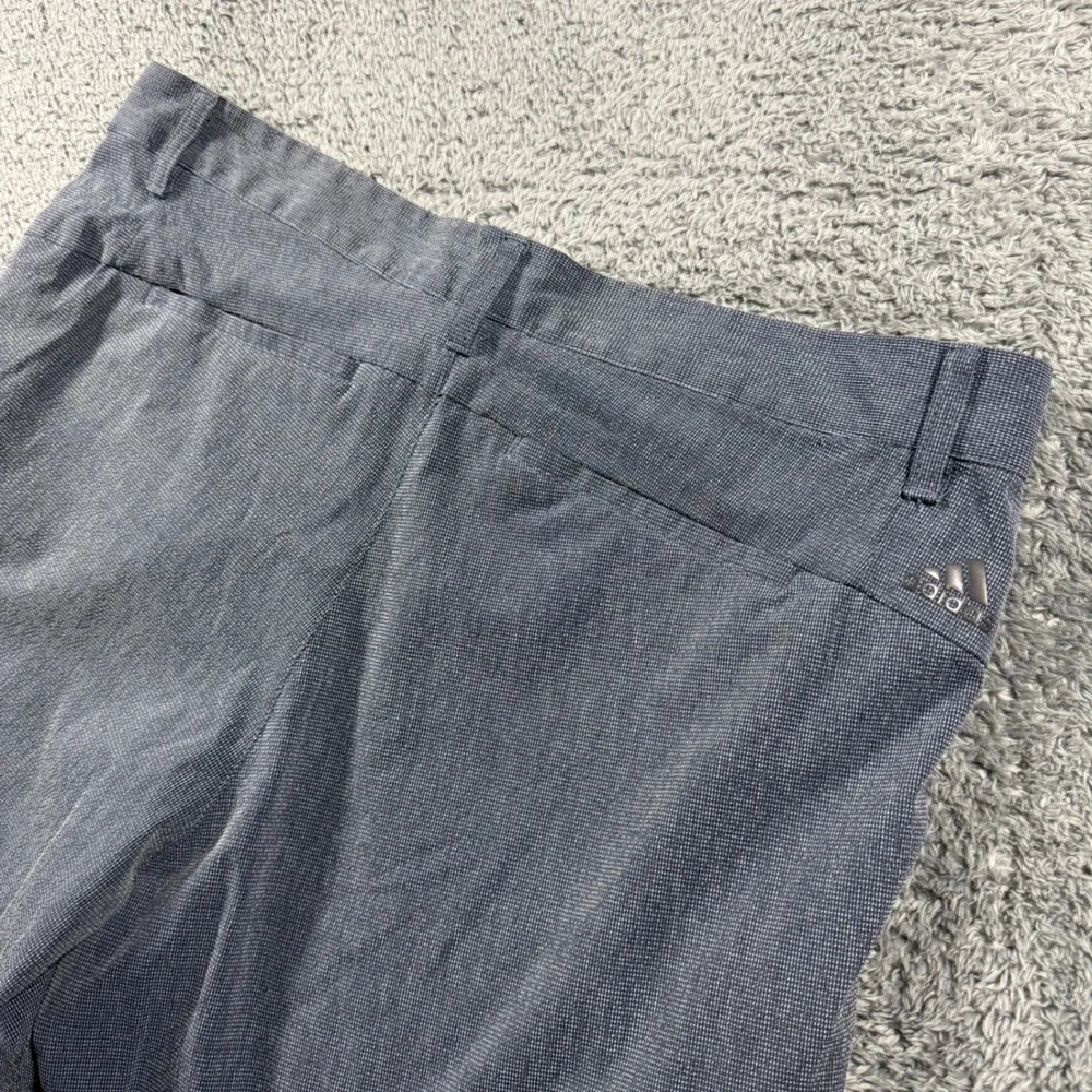 Adidas Crosshatch Golf Pants Mens 36x30 Performance Textured Stretch Blue